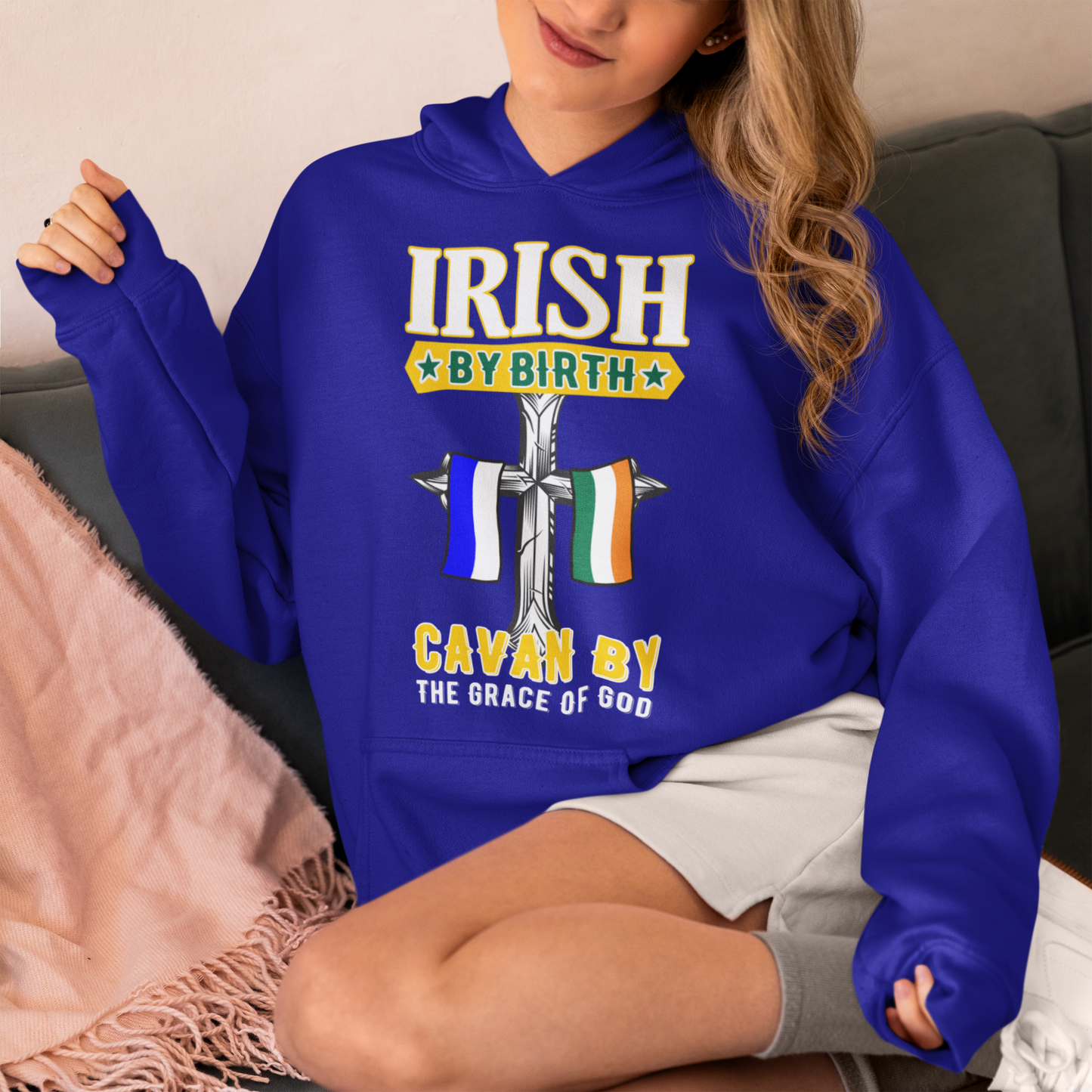 County Cavan Irish By Birth Classic Adult Hoodie