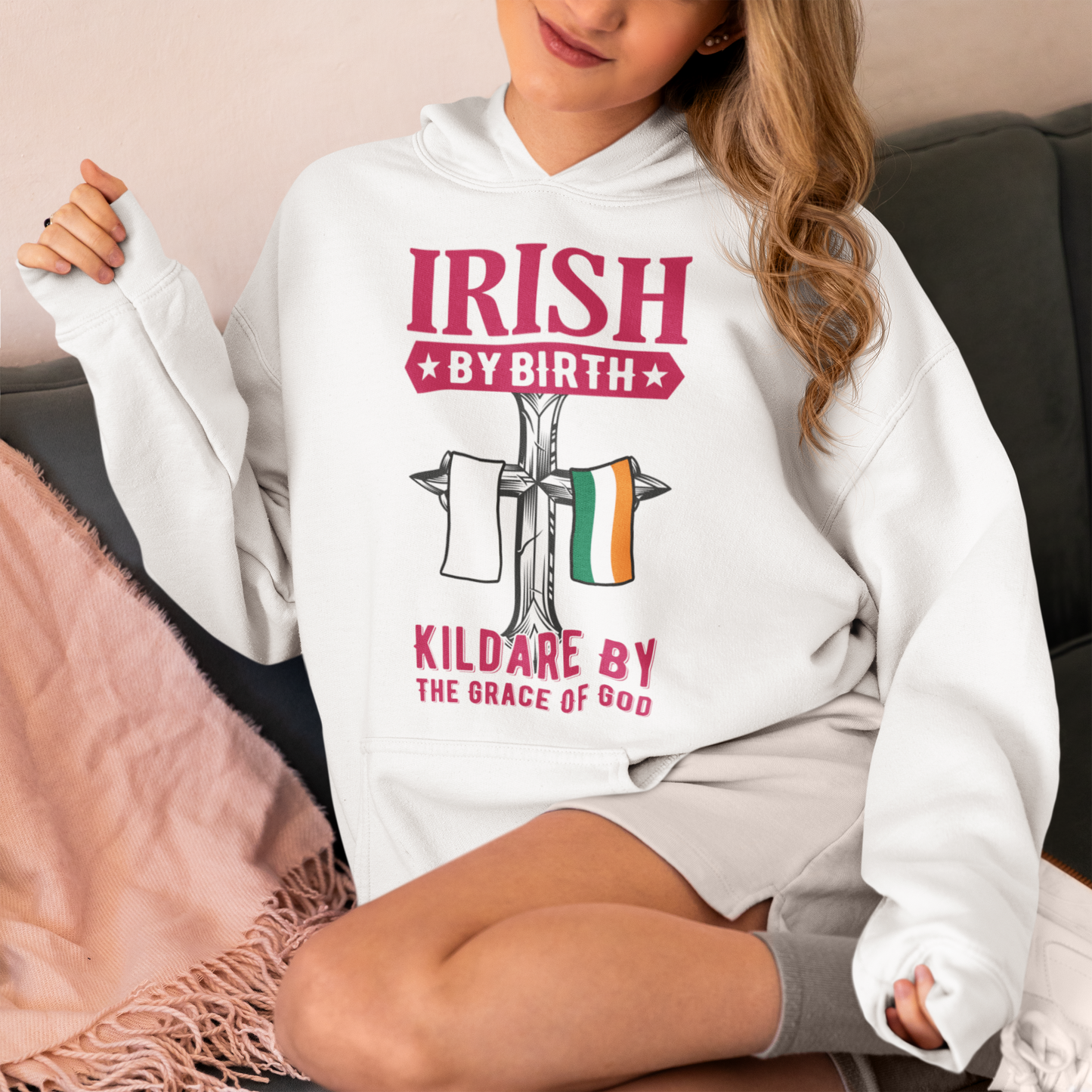 County Kildare Irish By Birth Classic Adult Hoodie