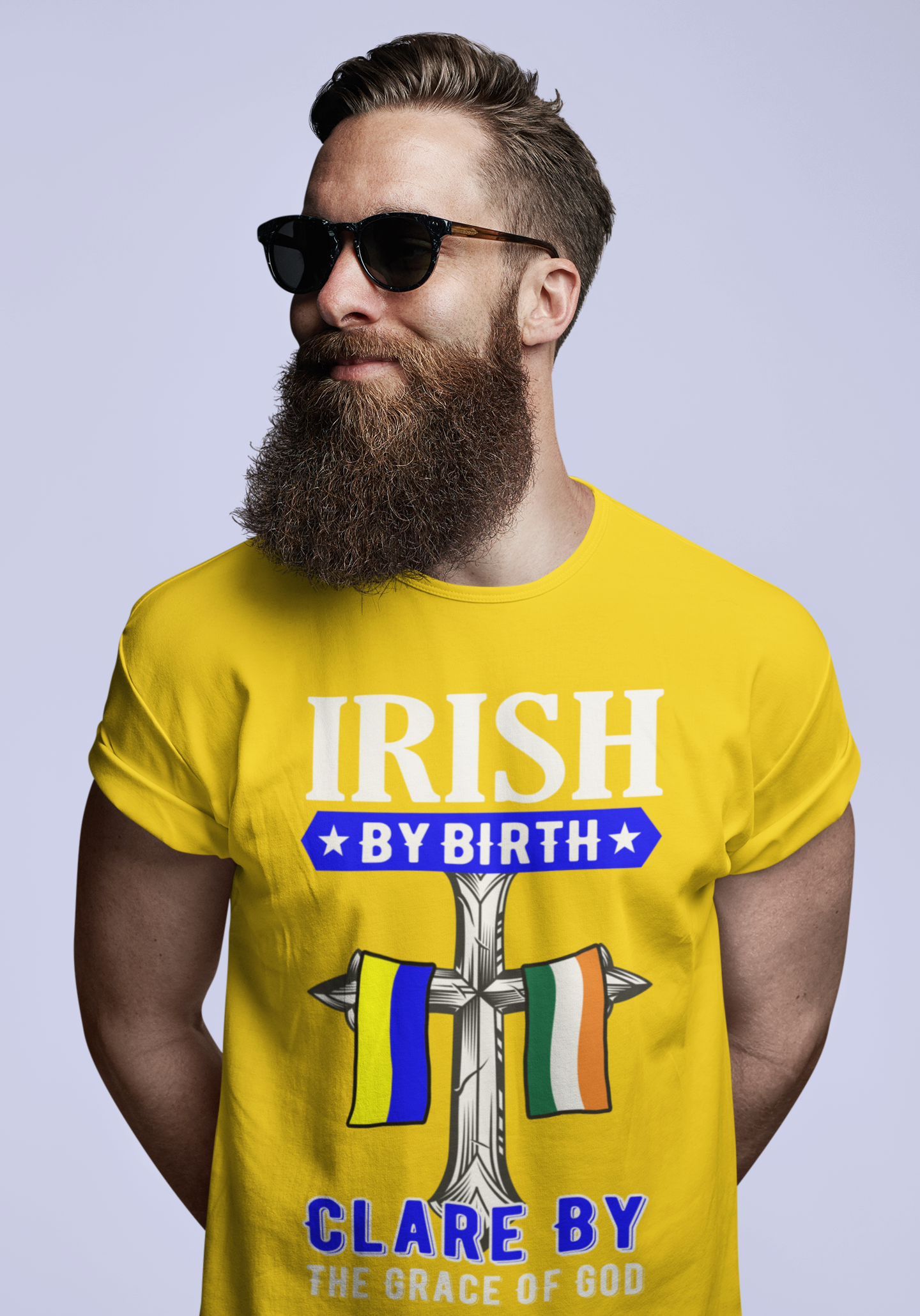 Clare Irish By Birth Clare By The Grace Of God Flags T shirt