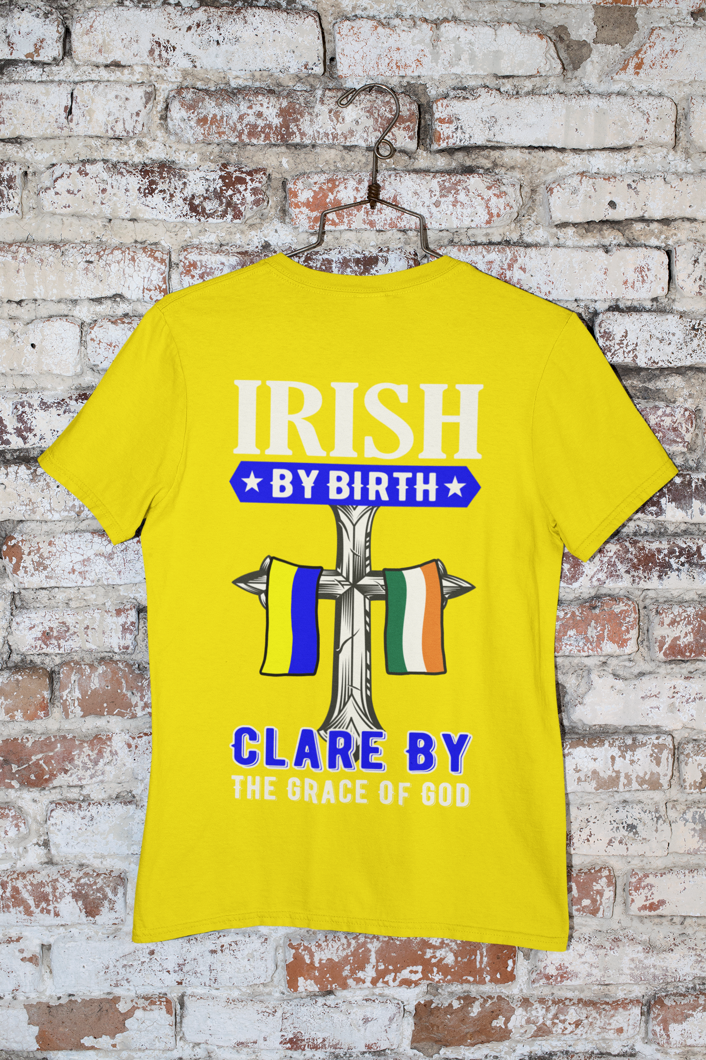 Clare Irish By Birth Clare By The Grace Of God Flags T shirt