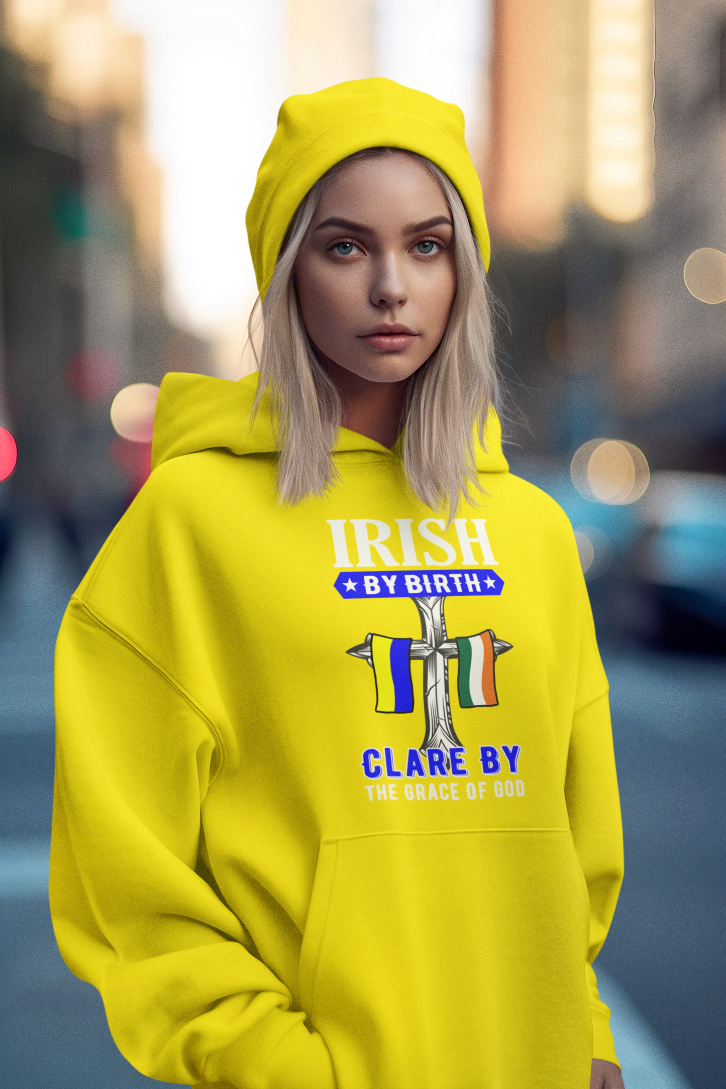 Clare Irish By Birth Classic Adult Hoodie