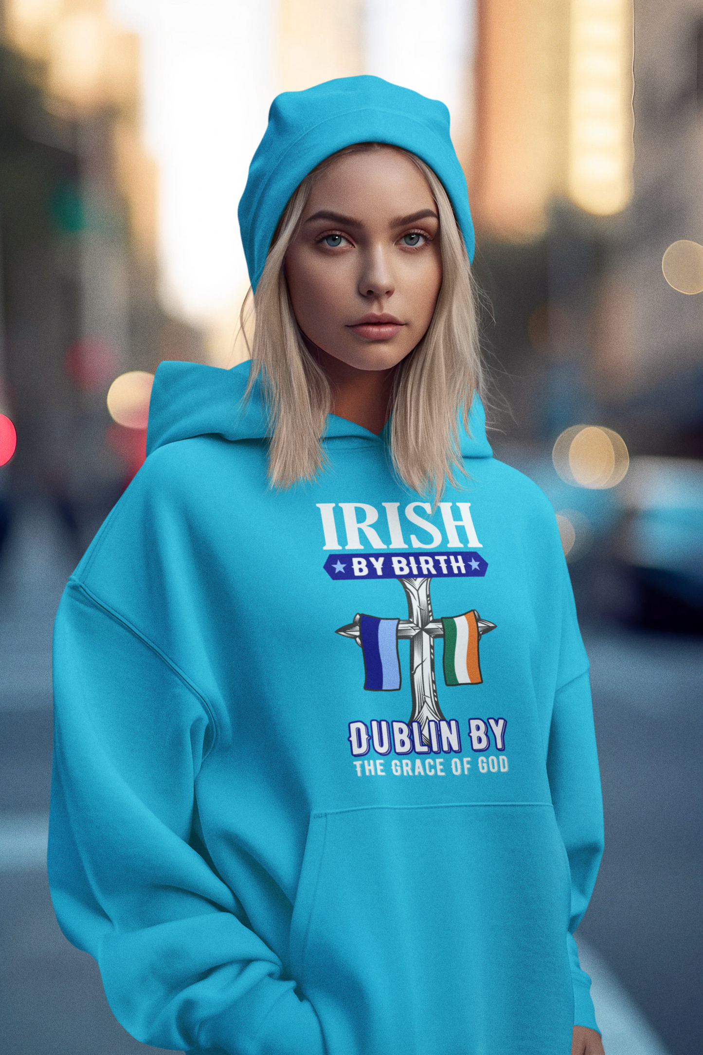 Dublin Hoodie  Irish By Birth Dublin By The Grace Of God  Dublin Hoodies