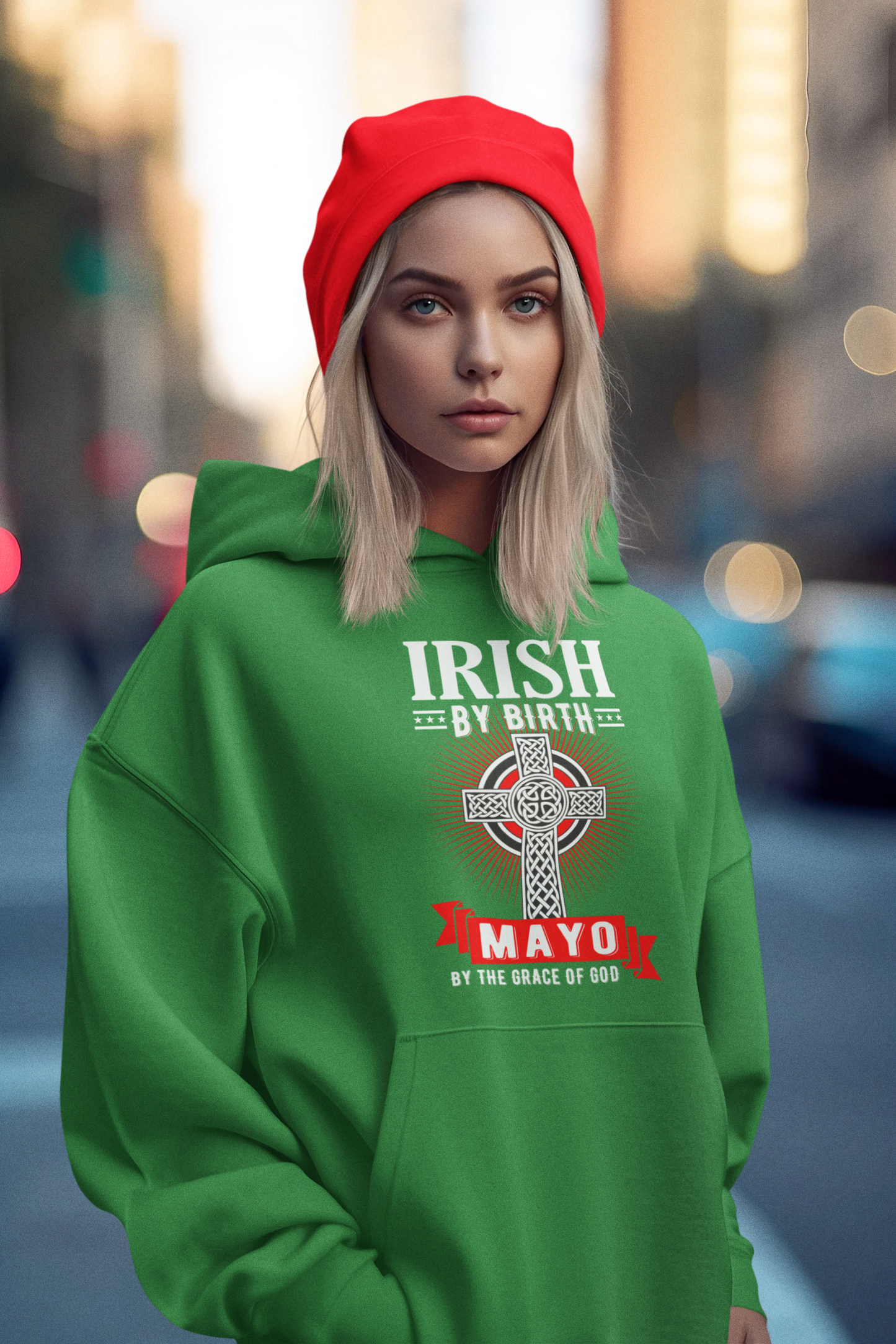 Mayo Hoodie  Irish By Birth Classic  Mayo Hoodies