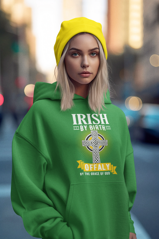 Offaly Hoodie  Irish By Birth Classic Adult Hoodie