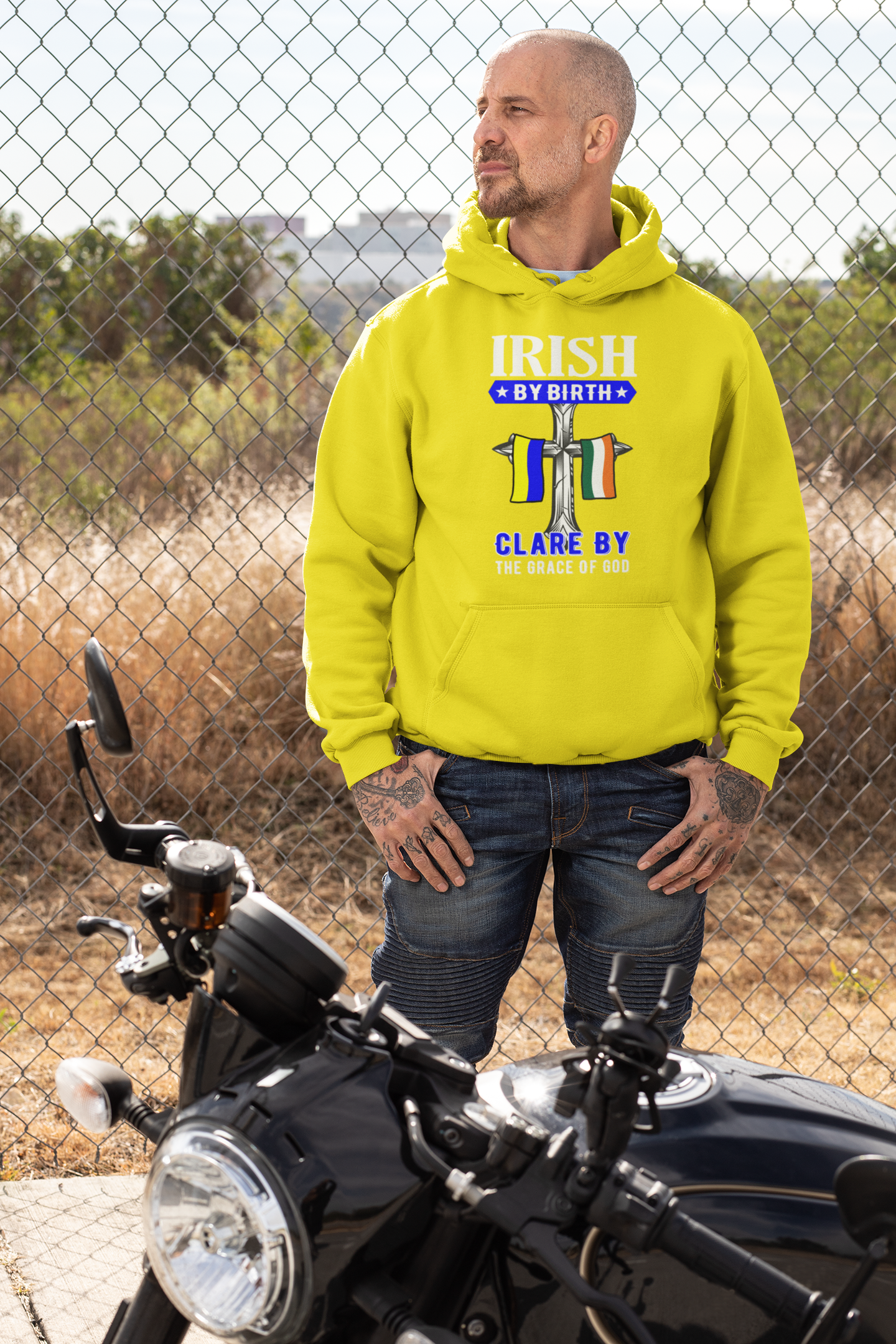 Clare Irish By Birth Classic Adult Hoodie