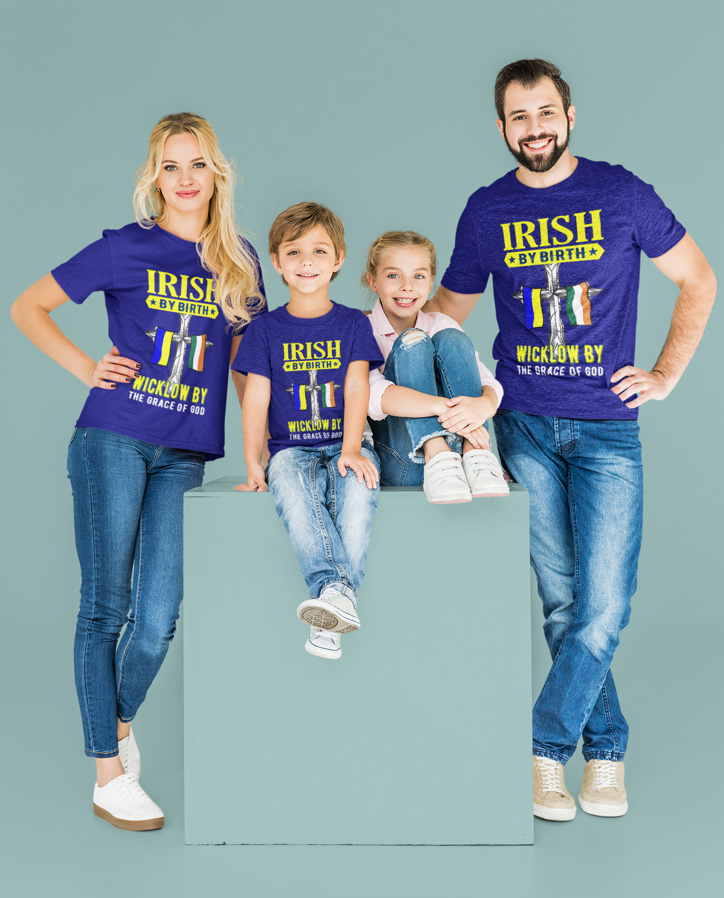 County Wicklow Irish By Birth Classic Heavy Cotton Adult T-Shirt