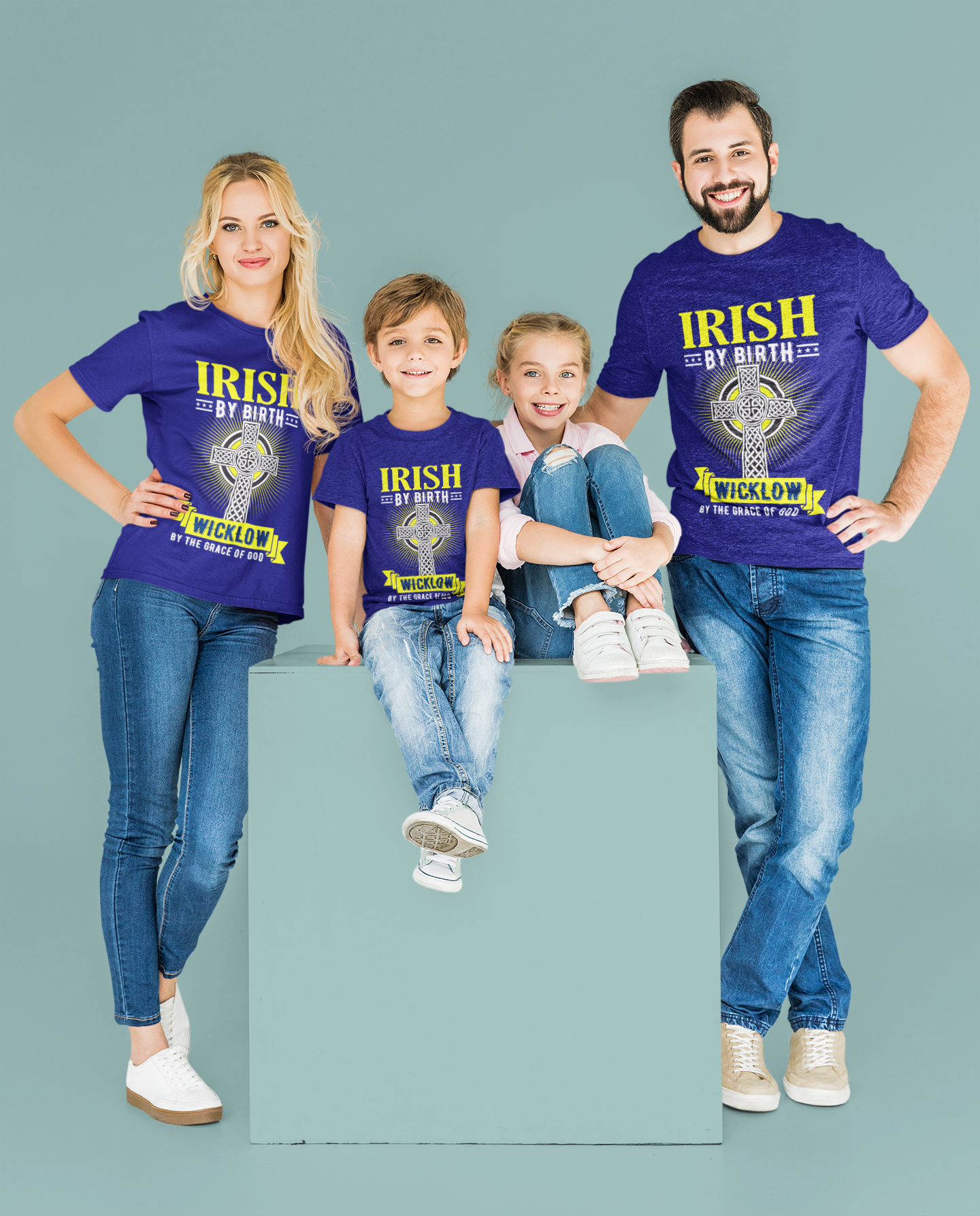 County Wicklow Irish By Birth Classic Heavy Cotton Adult T-Shirt