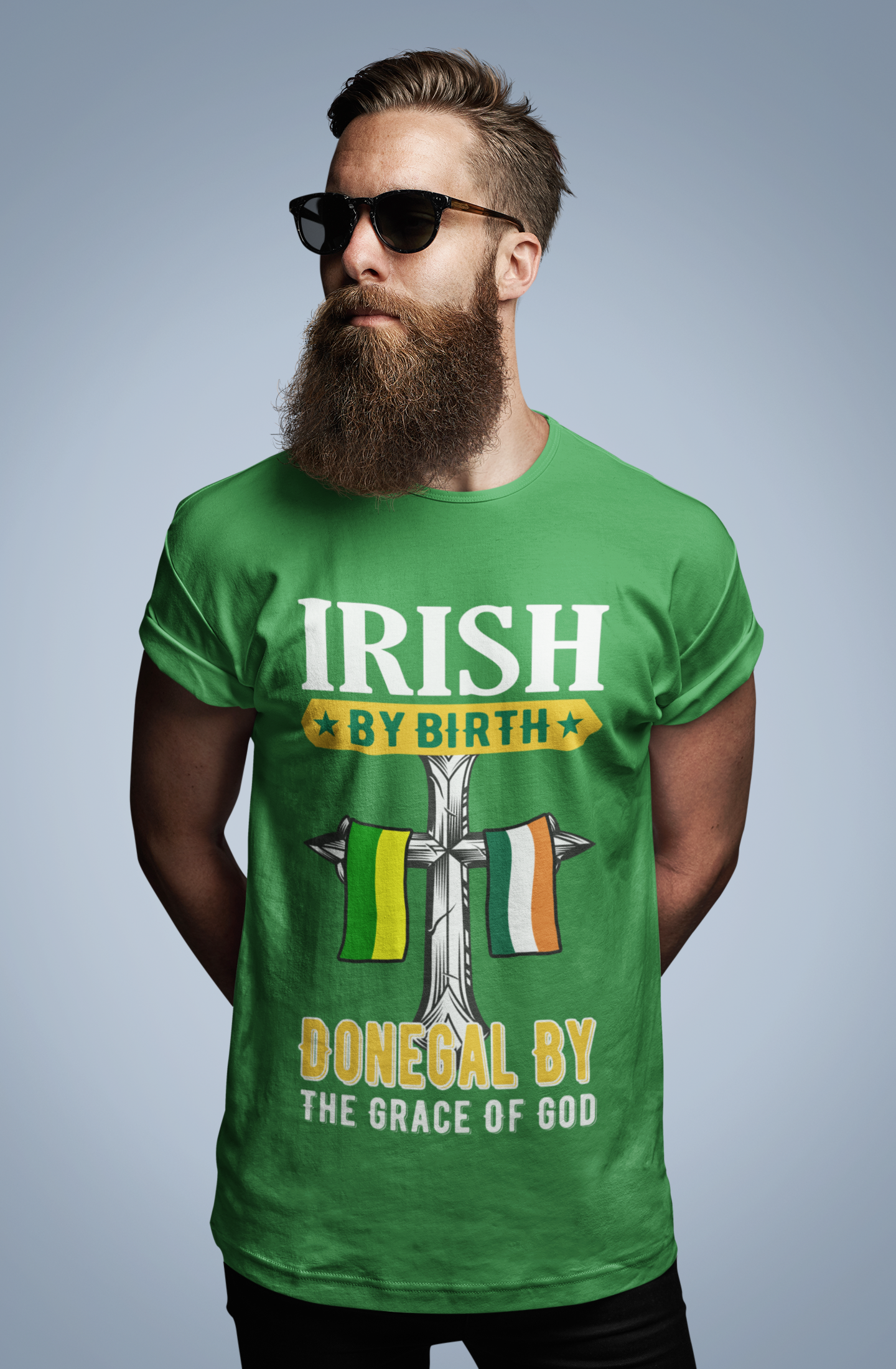 Donegal Irish By Birth Classic Heavy Cotton Adult T-Shirt