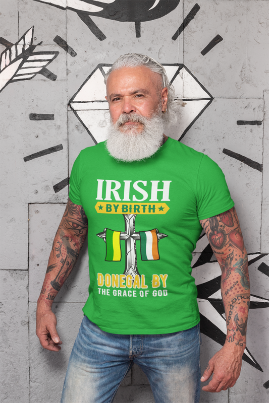 Donegal Irish By Birth Classic Heavy Cotton Adult T-Shirt
