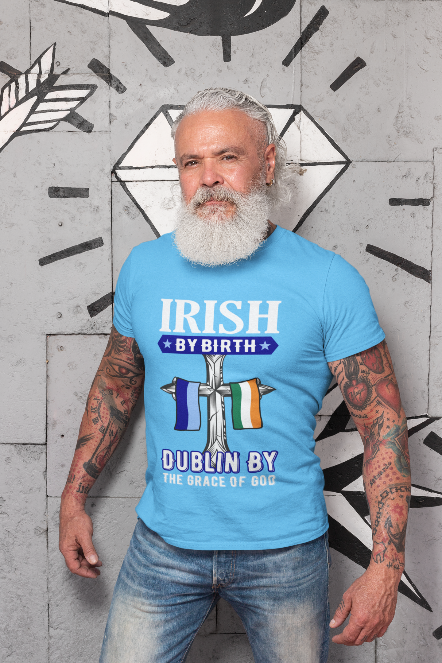 Dublin T shirt -  Irish By Birth Dublin By The Grace Of God Dublin T-Shirt