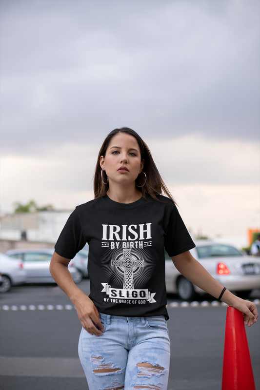 Sligo Irish By Birth Classic Heavy Cotton Adult T-Shirt