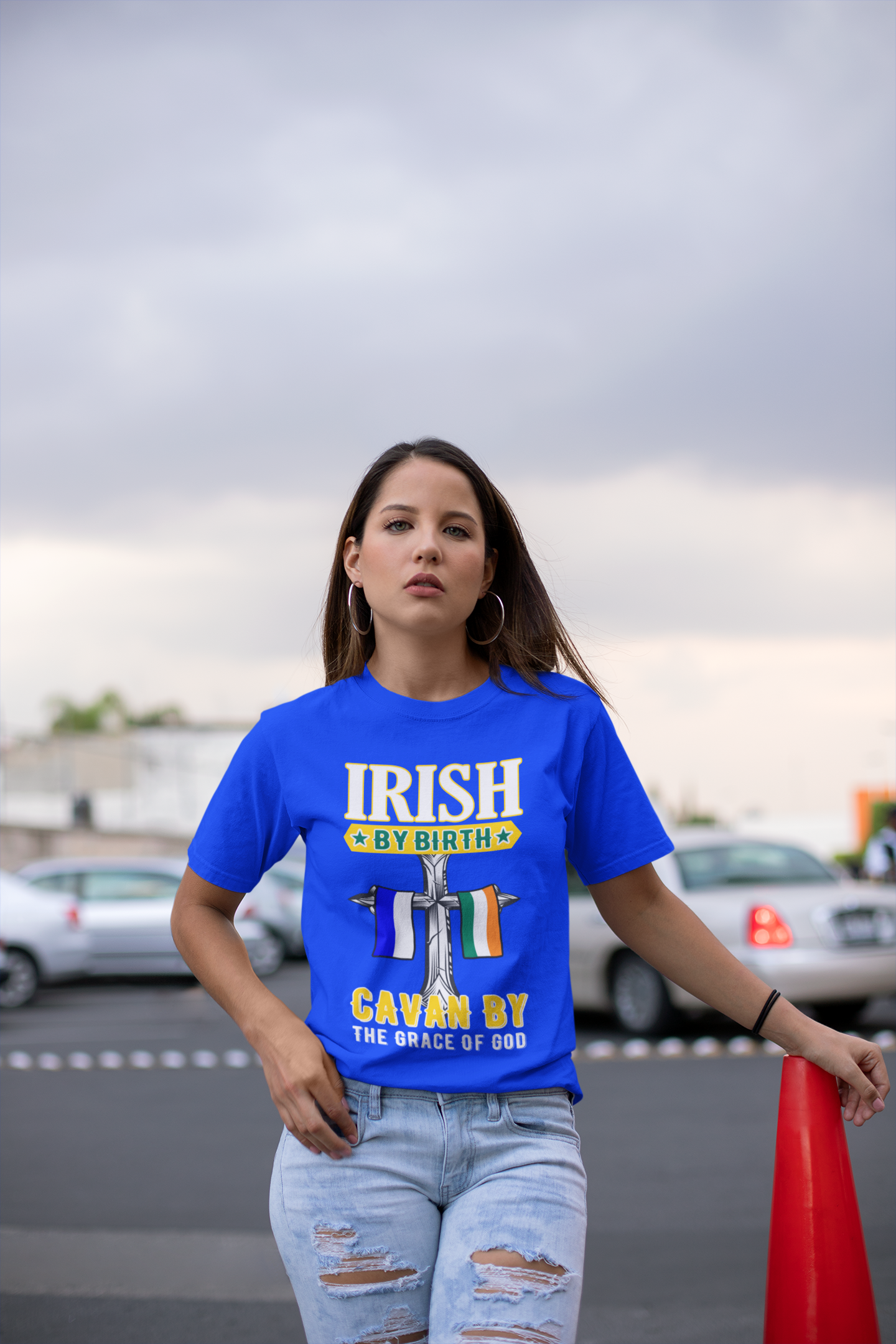County Cavan Irish By Birth Classic Heavy Cotton Adult T-Shirt