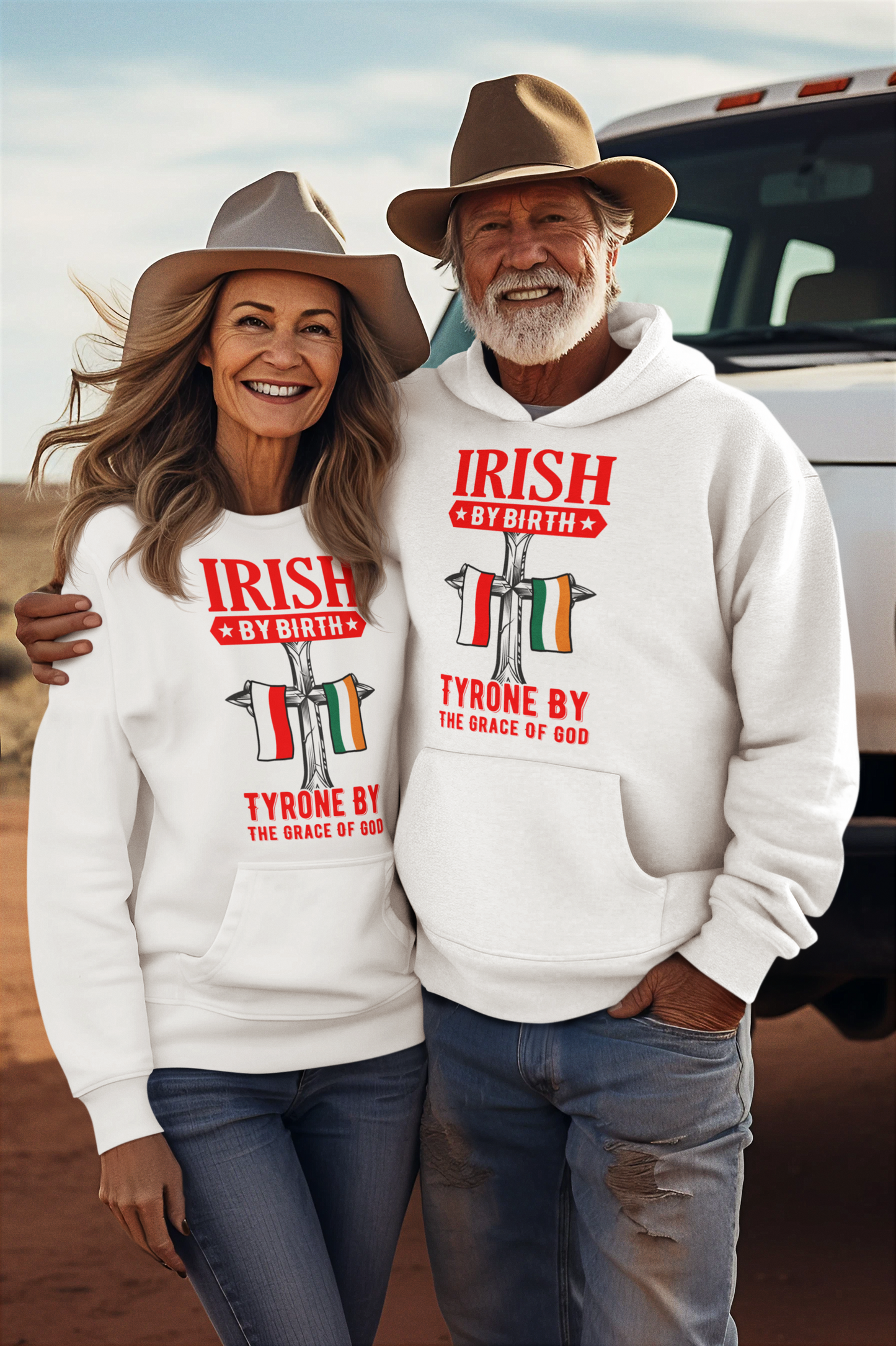 County Tyrone Irish By Birth Classic Adult Hoodie