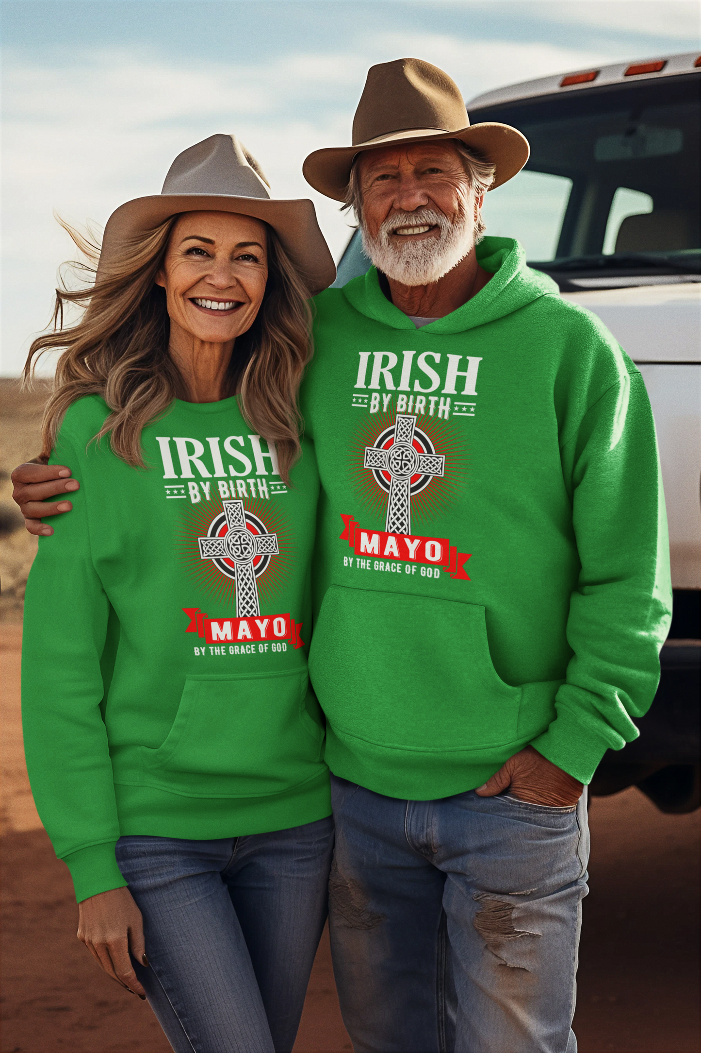 Mayo Hoodie  Irish By Birth Classic  Mayo Hoodies