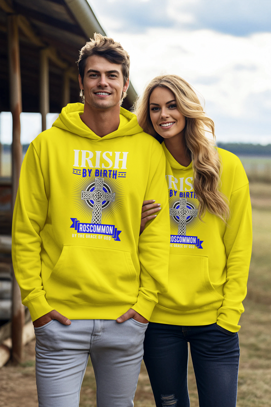 County Roscommon Irish By Birth Celtic Cross Classic Adult Hoodie