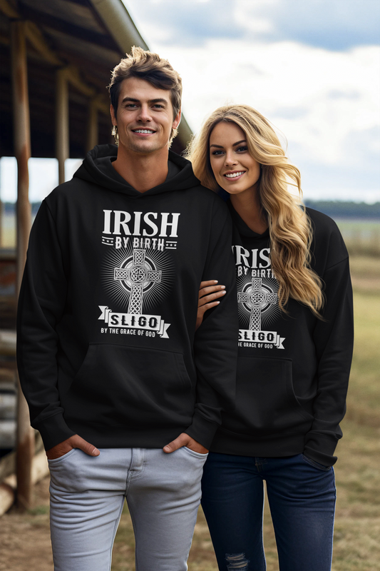 County Sligo Irish By Birth Celtic Cross Classic Adult Hoodie