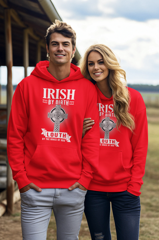 Louth Hoodie Irish By Birth Celtic Cross Classic - Louth  Hoodies