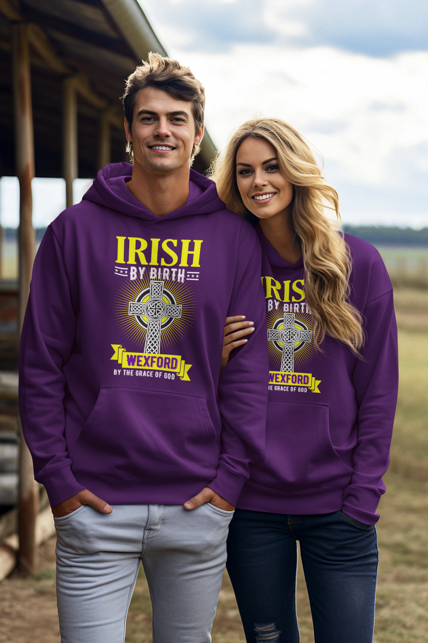 County Wexford  Irish By Birth Wexford By The Grace Of God Classic Adult Hoodie