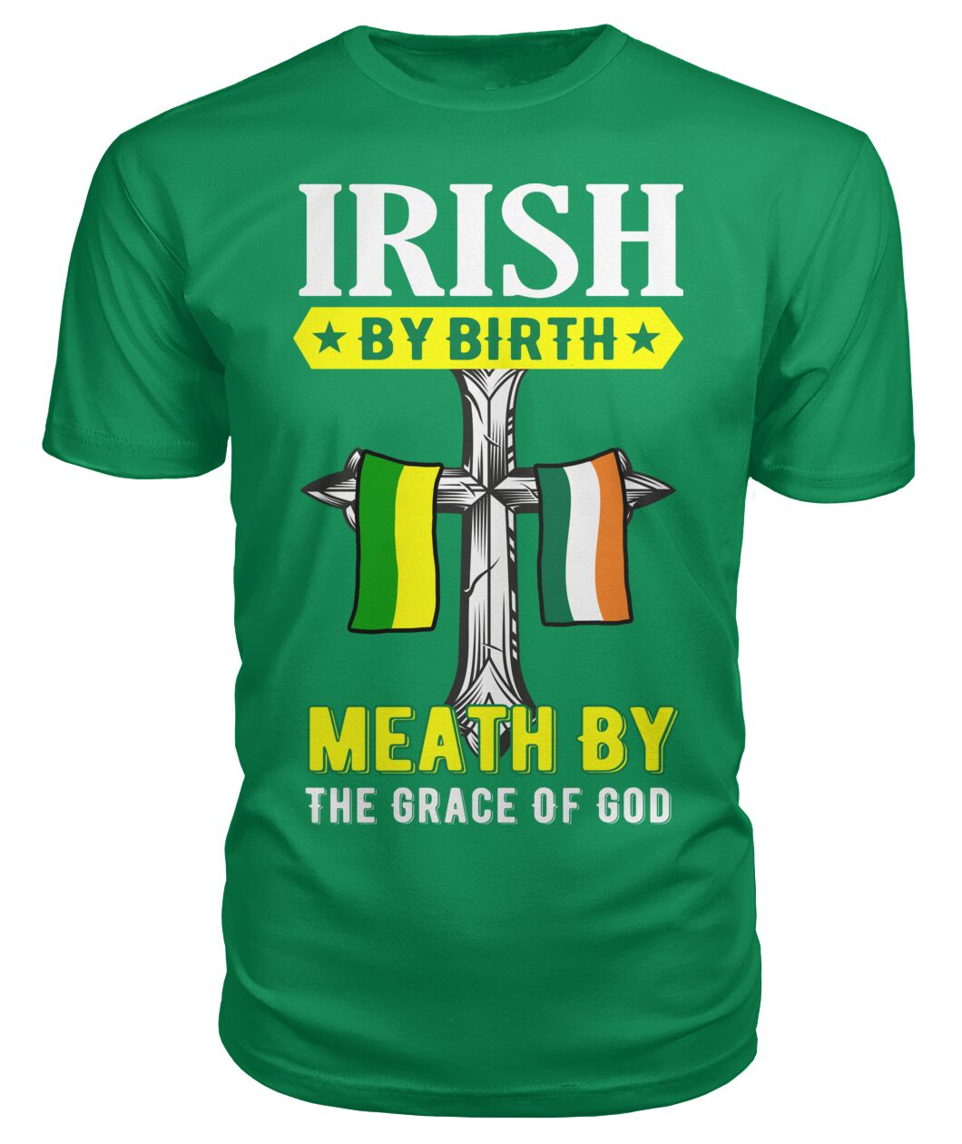 County Meath Irish By Birth Classic Heavy Cotton Adult T-Shirt