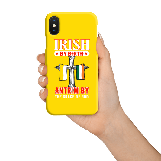 Antrim Irish By Birth Antrim By The Grace Of God Celtic Cross Phone Case