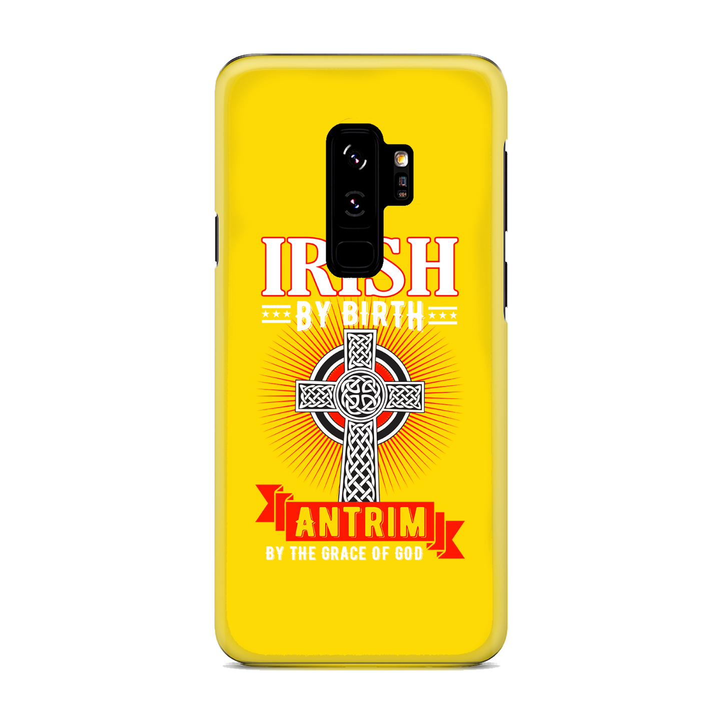 Antrim Irish By Birth Antrim By The Grace Of God Celtic Cross Phone Case 2