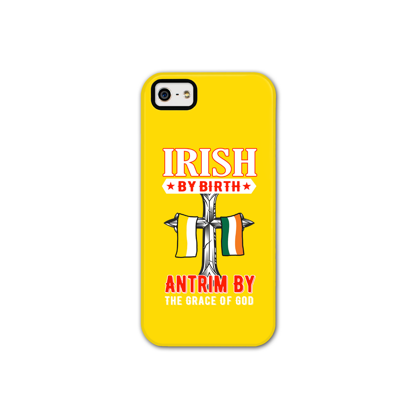 Antrim Irish By Birth Antrim By The Grace Of God Celtic Cross Phone Case