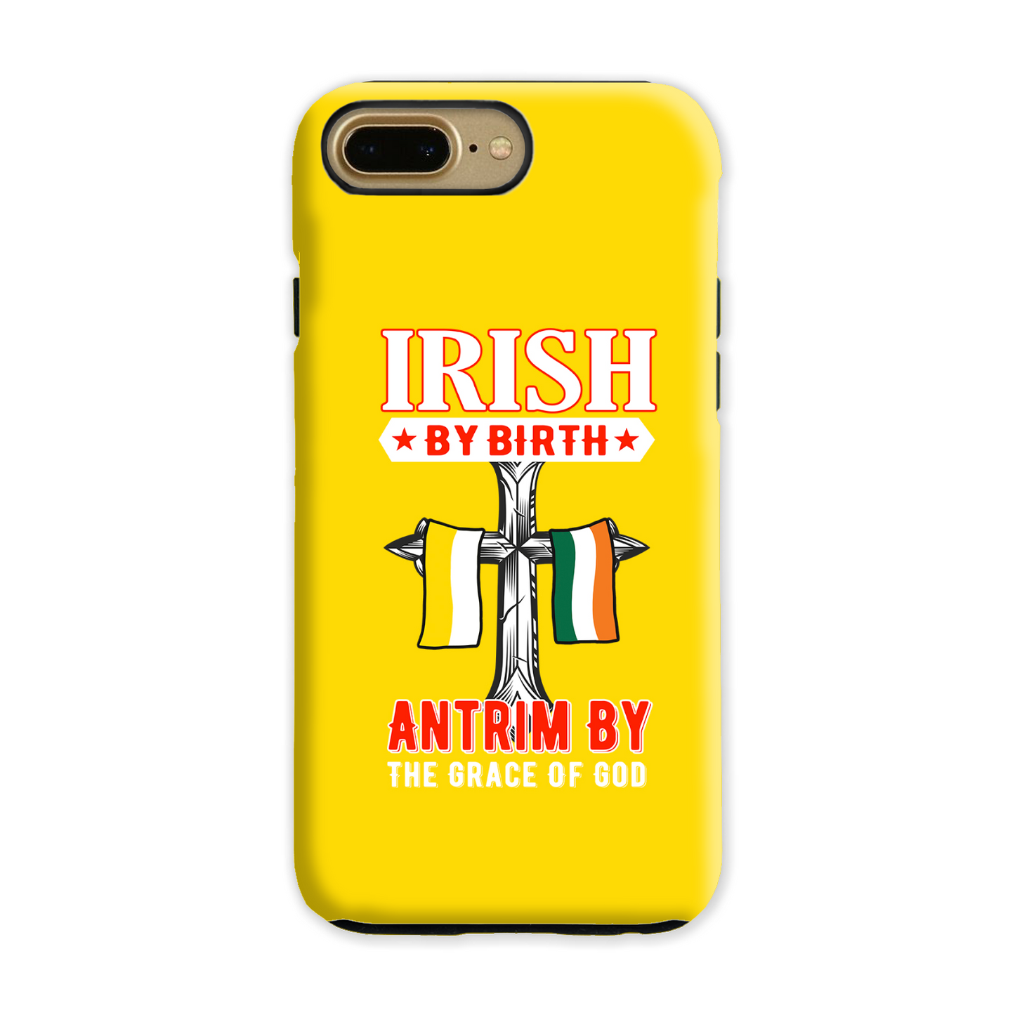 Antrim Irish By Birth Antrim By The Grace Of God Celtic Cross Phone Case
