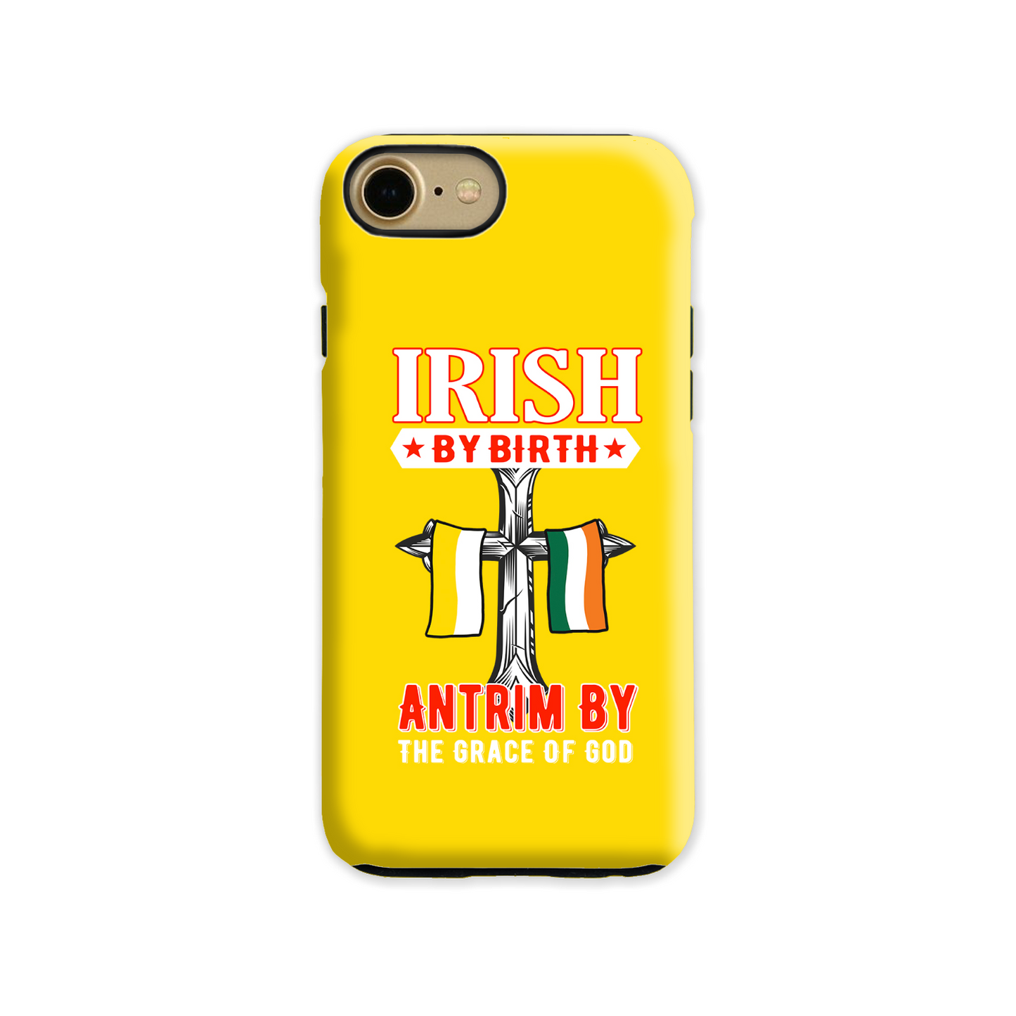 Antrim Irish By Birth Antrim By The Grace Of God Celtic Cross Phone Case