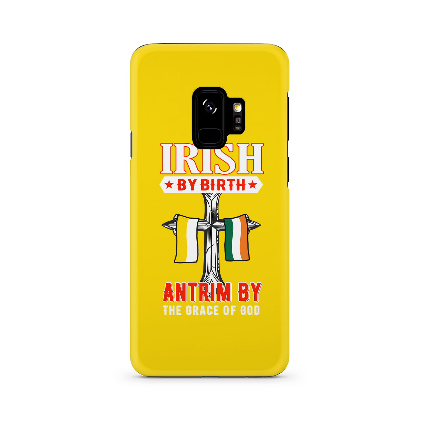 Antrim Irish By Birth Antrim By The Grace Of God Celtic Cross Phone Case
