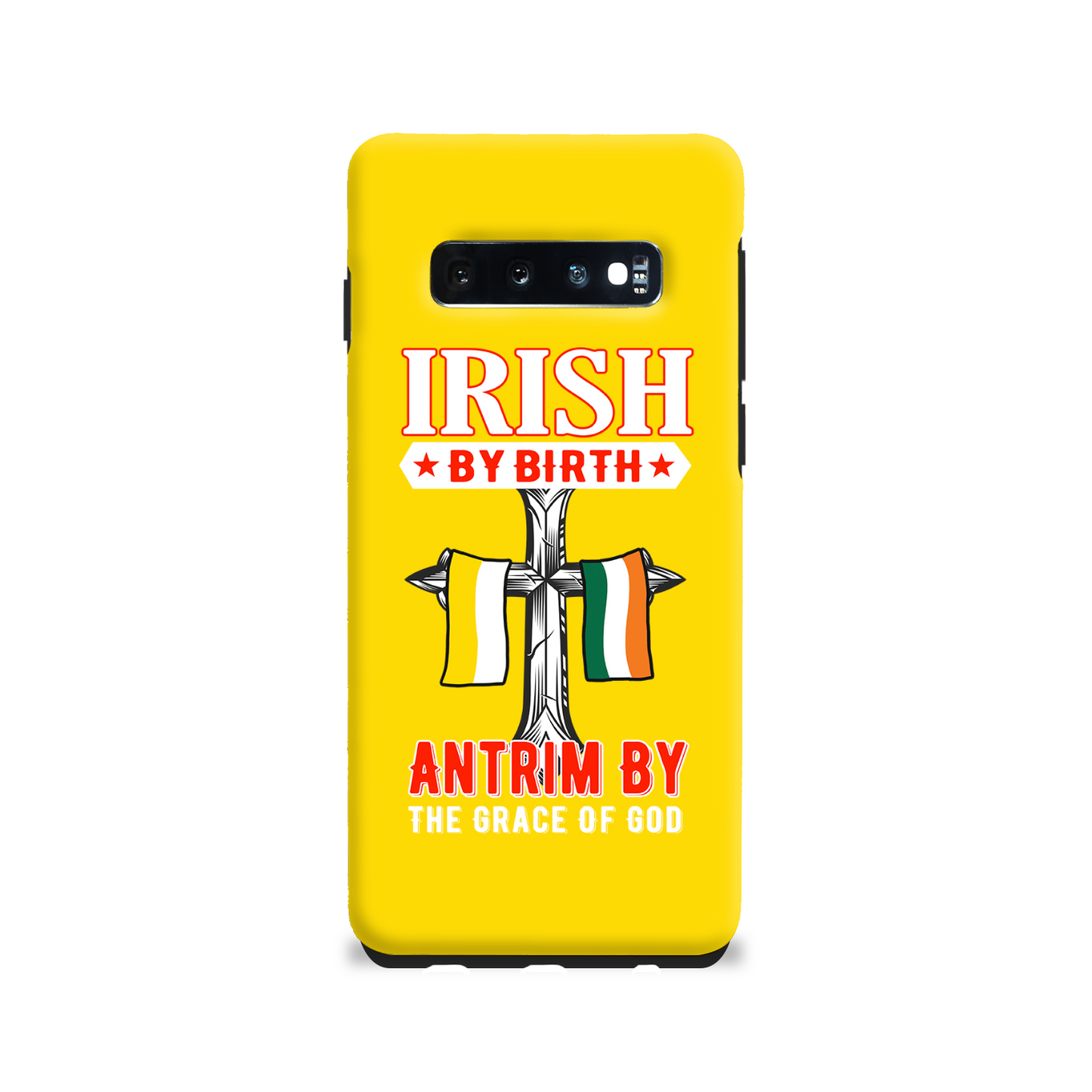 Antrim Irish By Birth Antrim By The Grace Of God Celtic Cross Phone Case