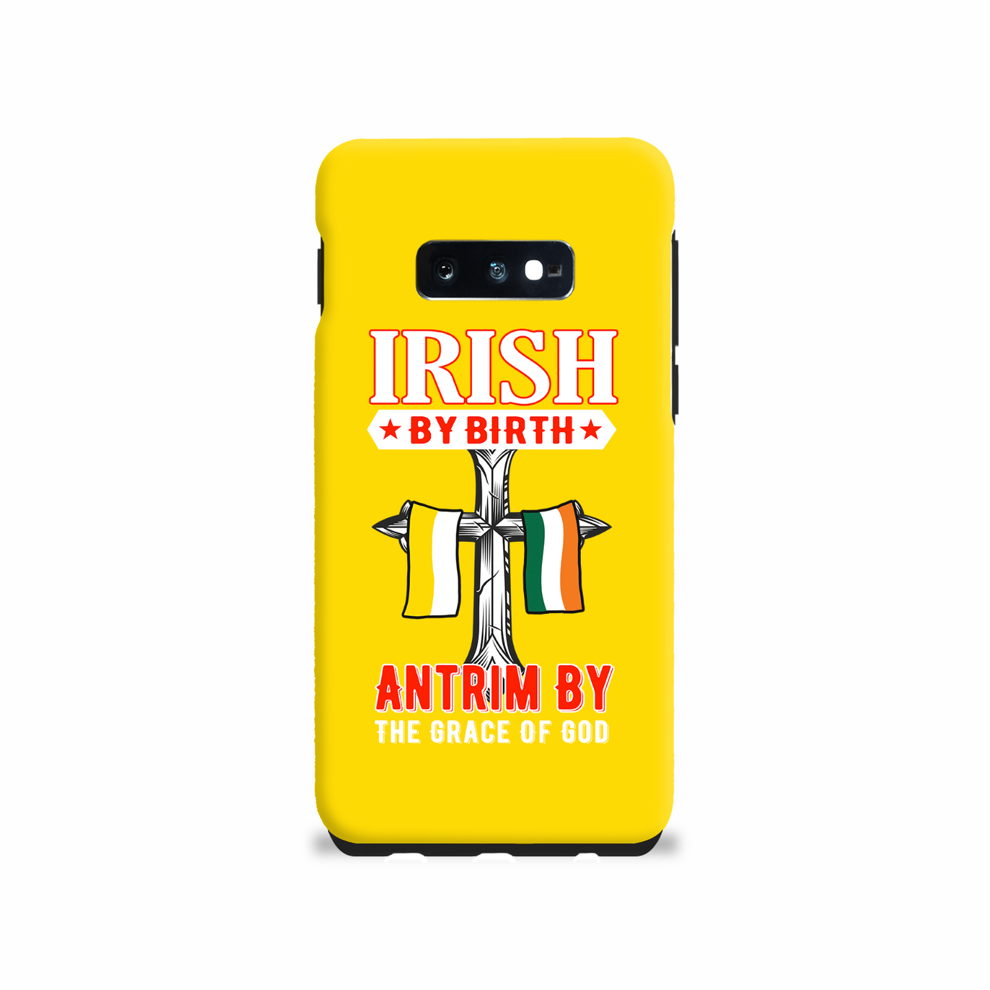 Antrim Irish By Birth Antrim By The Grace Of God Celtic Cross Phone Case