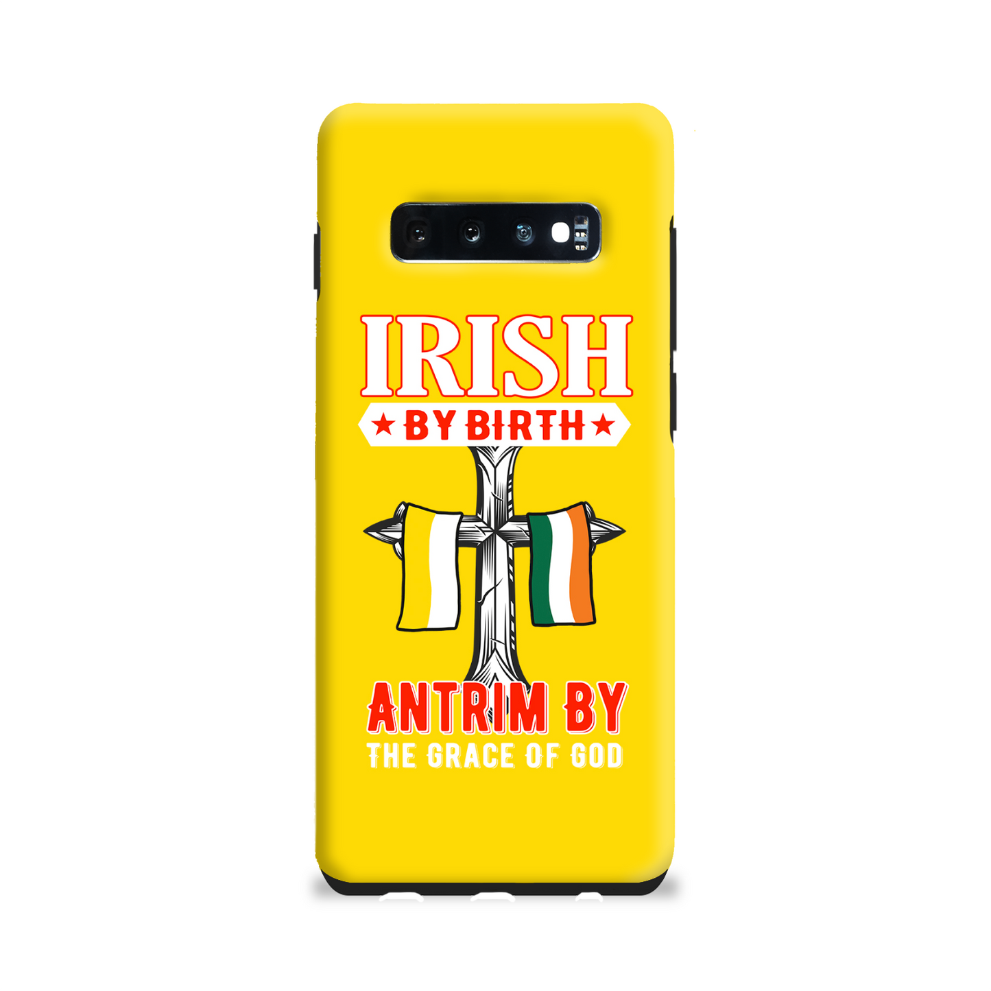 Antrim Irish By Birth Antrim By The Grace Of God Celtic Cross Phone Case