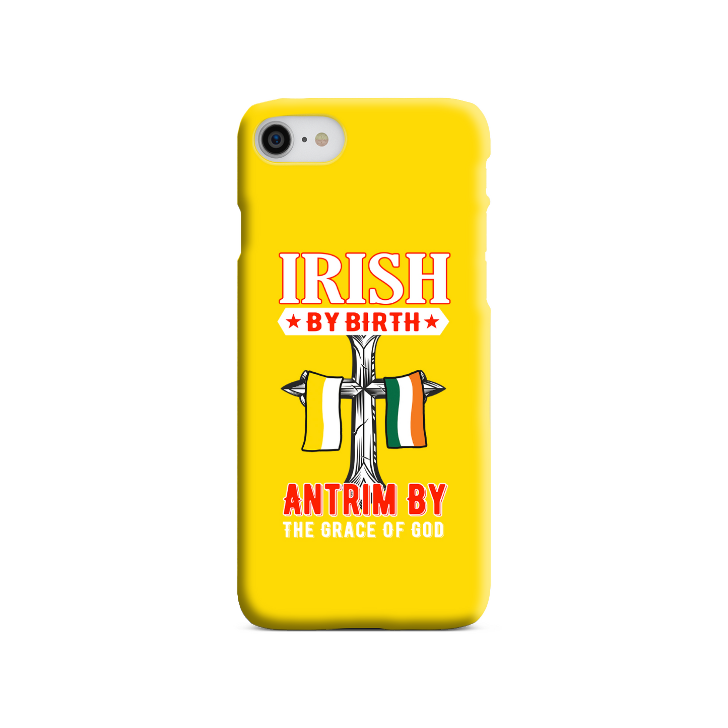 Antrim Irish By Birth Antrim By The Grace Of God Celtic Cross Phone Case