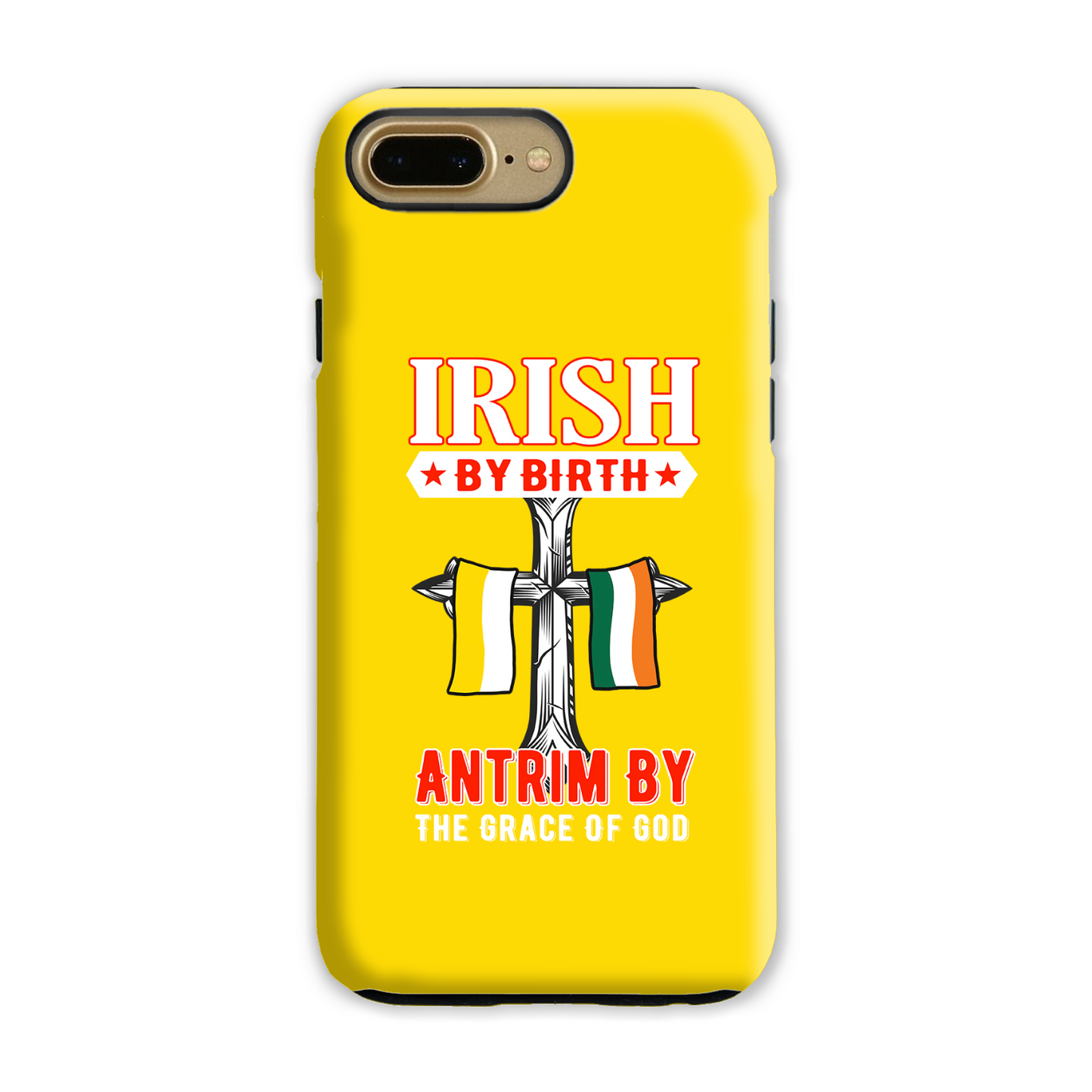 Antrim Irish By Birth Antrim By The Grace Of God Celtic Cross Phone Case