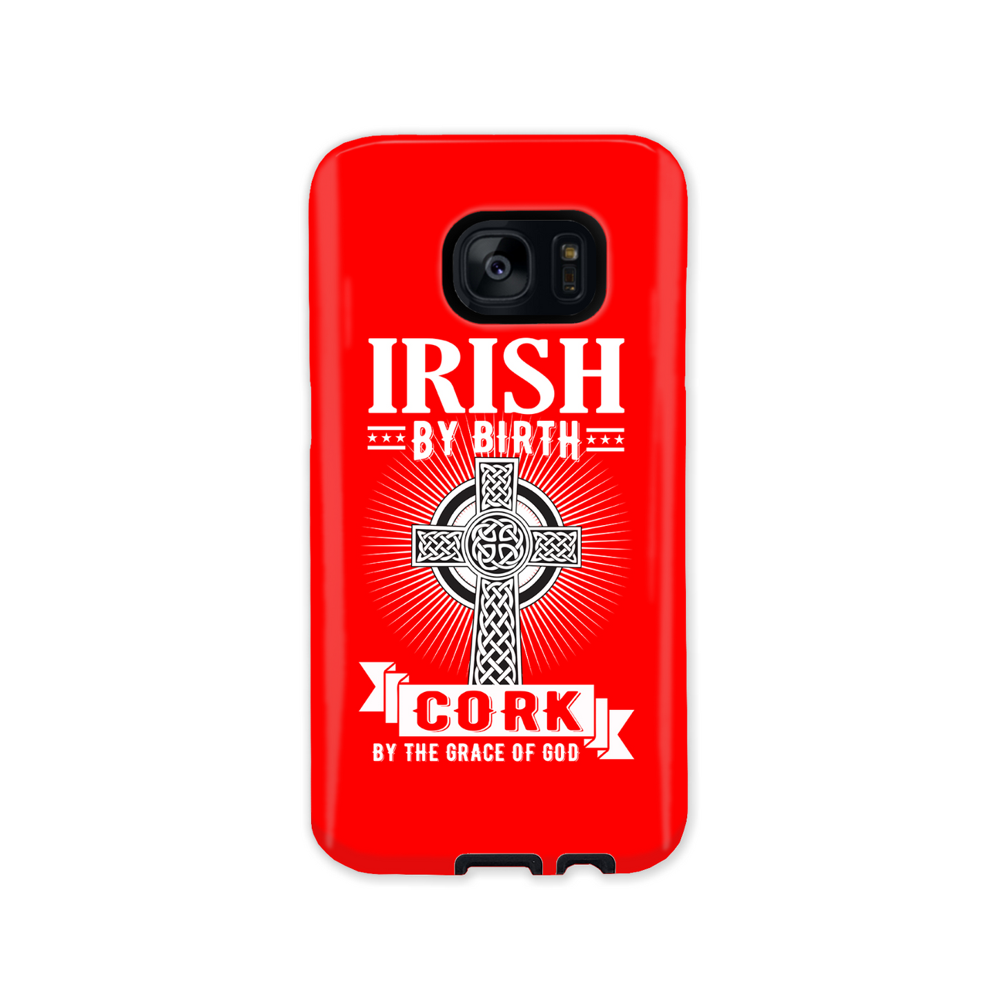 Irish By Birth Cork By The Grace Of God Celtic Cross Phone Case