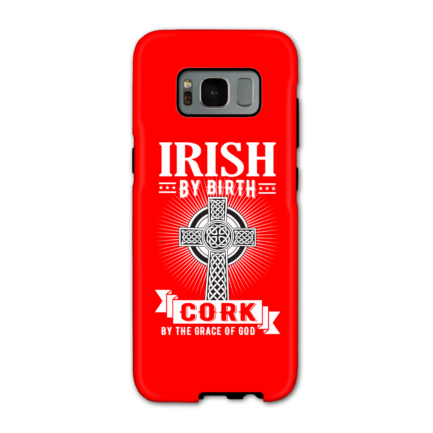 Irish By Birth Cork By The Grace Of God Celtic Cross Phone Case