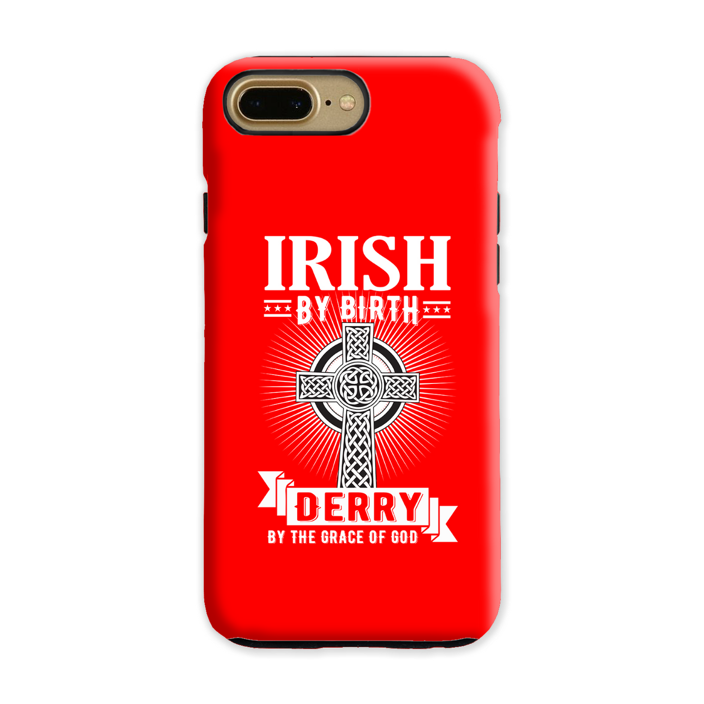 Irish By Birth Derry By The Grace Of God Celtic Cross Phone Case