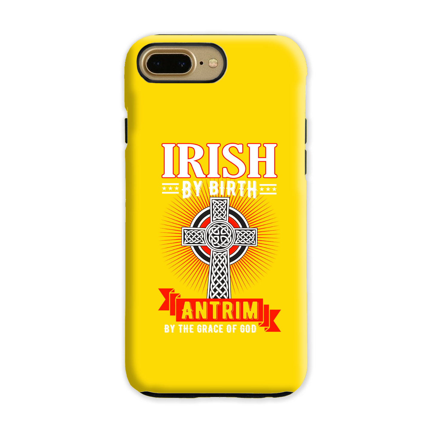 Antrim Irish By Birth Antrim By The Grace Of God Celtic Cross Phone Case 2