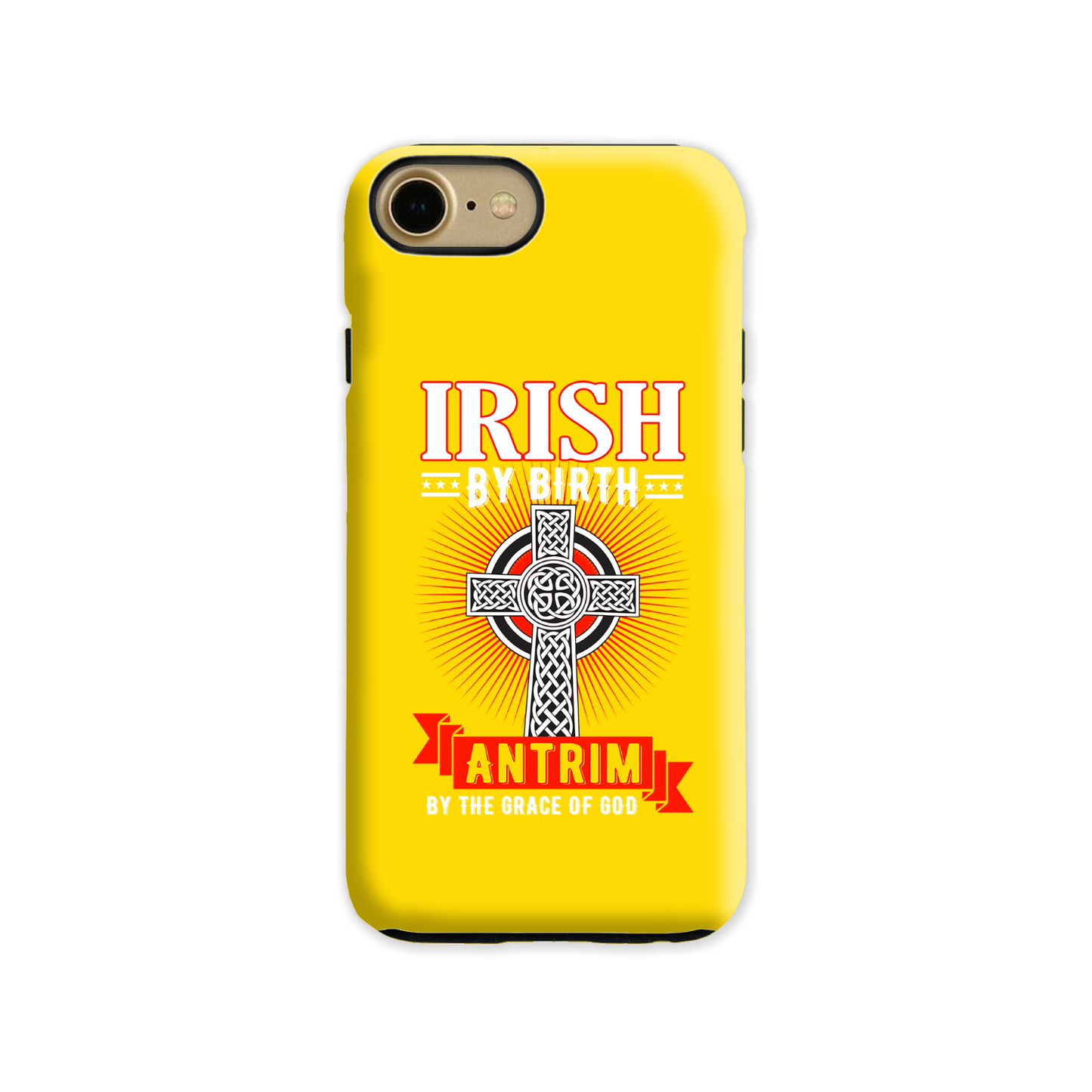Antrim Irish By Birth Antrim By The Grace Of God Celtic Cross Phone Case 2