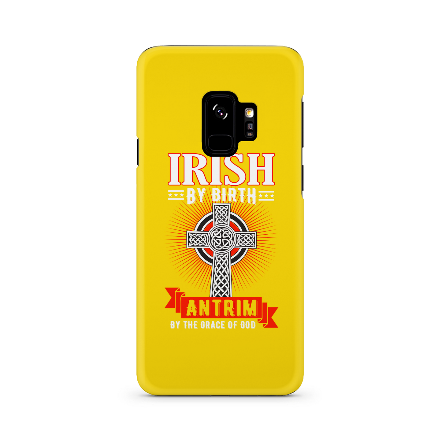 Antrim Irish By Birth Antrim By The Grace Of God Celtic Cross Phone Case 2