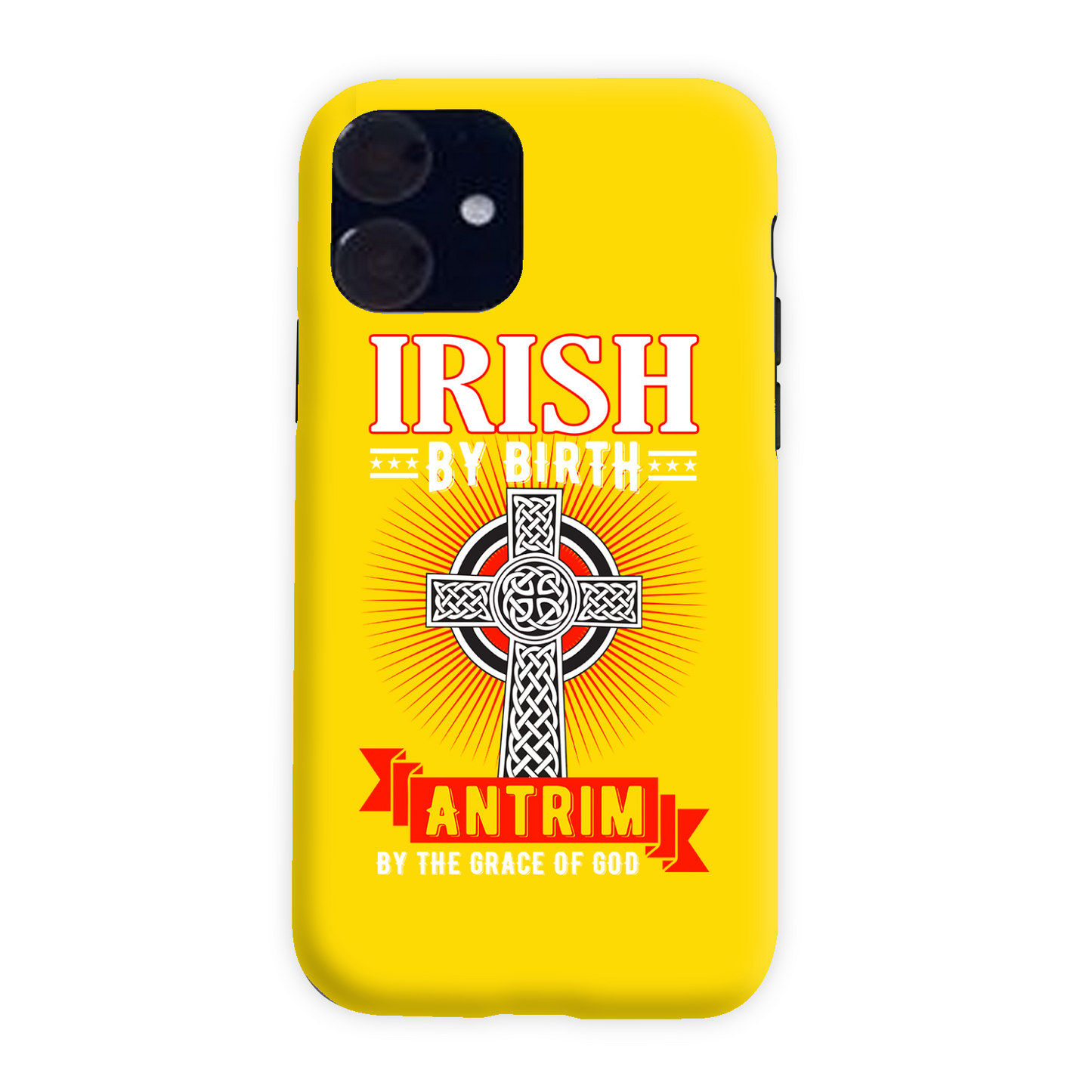 Antrim Irish By Birth Antrim By The Grace Of God Celtic Cross Phone Case 2