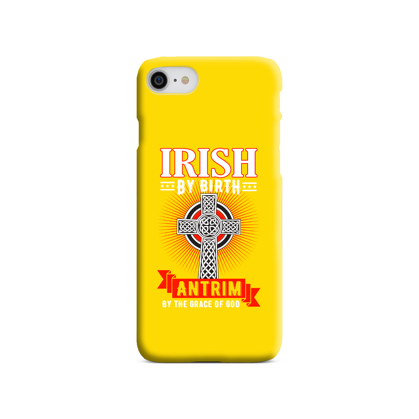 Antrim Irish By Birth Antrim By The Grace Of God Celtic Cross Phone Case 2
