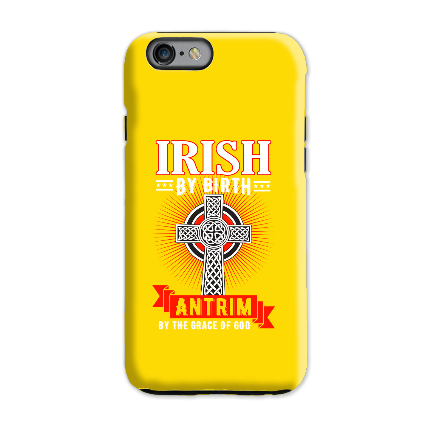 Antrim Irish By Birth Antrim By The Grace Of God Celtic Cross Phone Case 2