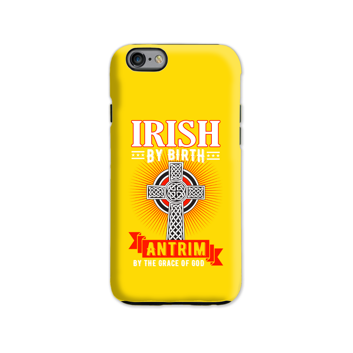 Antrim Irish By Birth Antrim By The Grace Of God Celtic Cross Phone Case 2