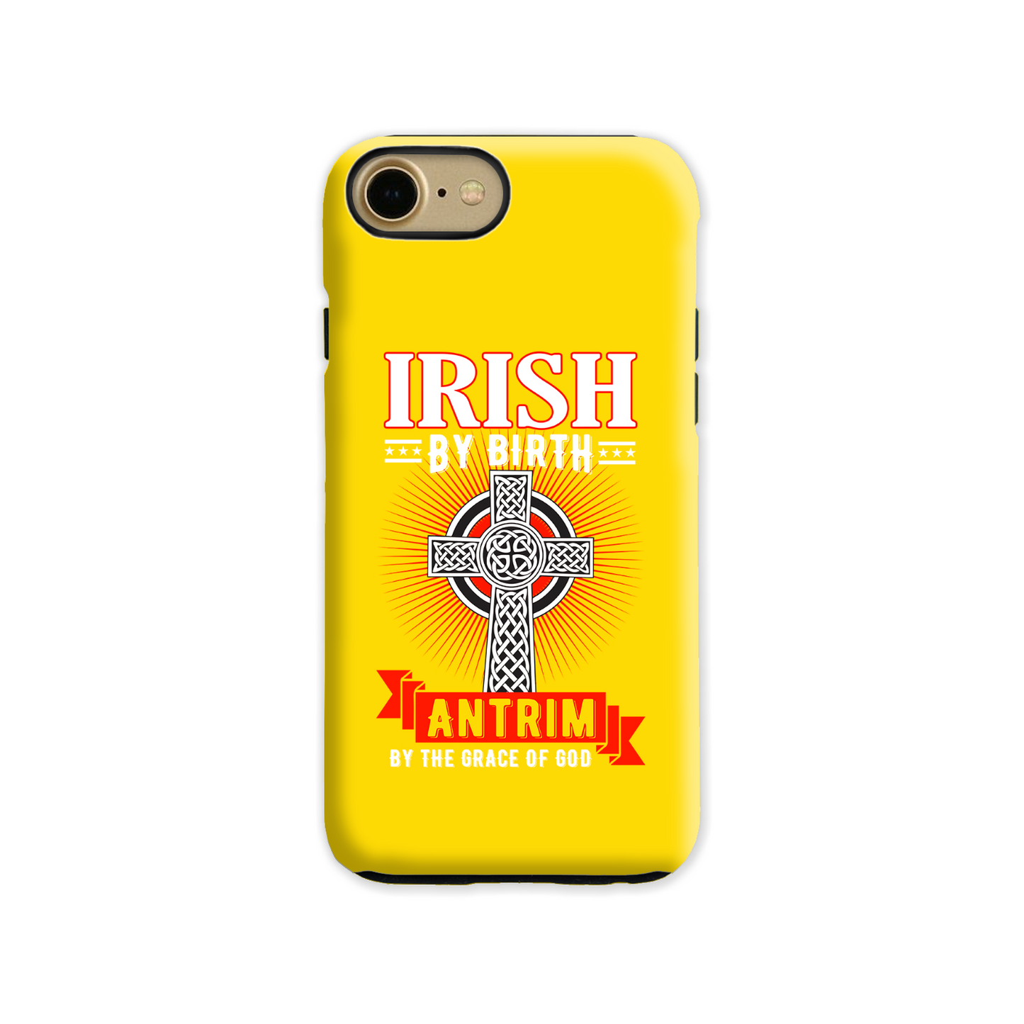 Antrim Irish By Birth Antrim By The Grace Of God Celtic Cross Phone Case 2