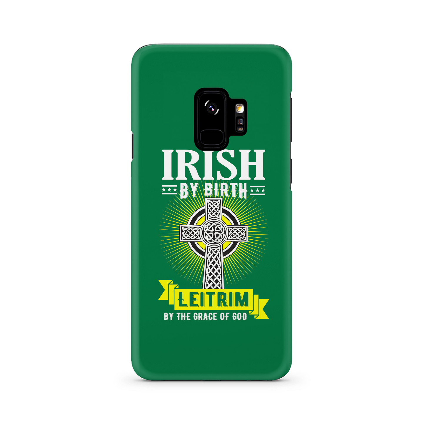 Irish By Birth Leitrim By The Grace Of God Phone Case Celtic Cross