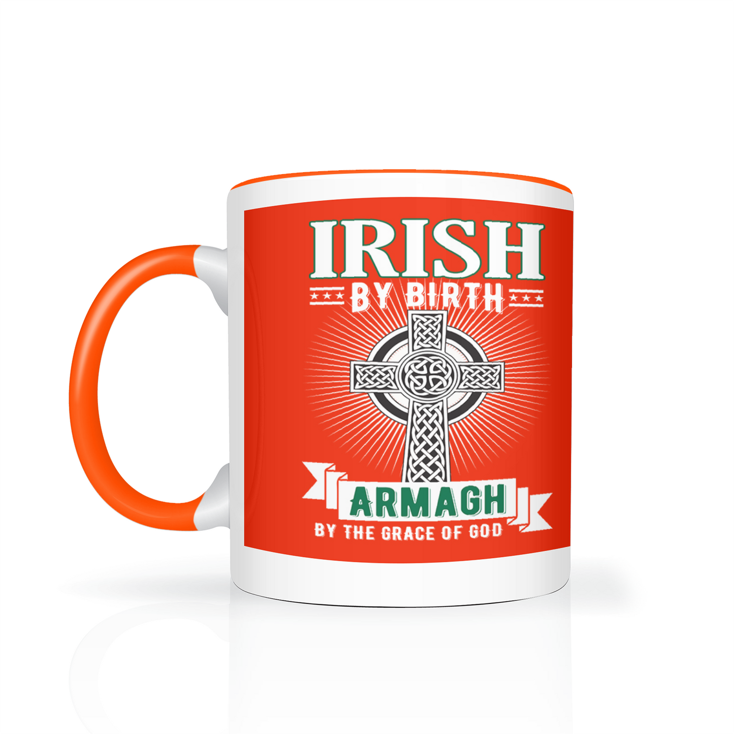 Irish By Birth Armagh By The Grace Of God Celtic Cross Mug