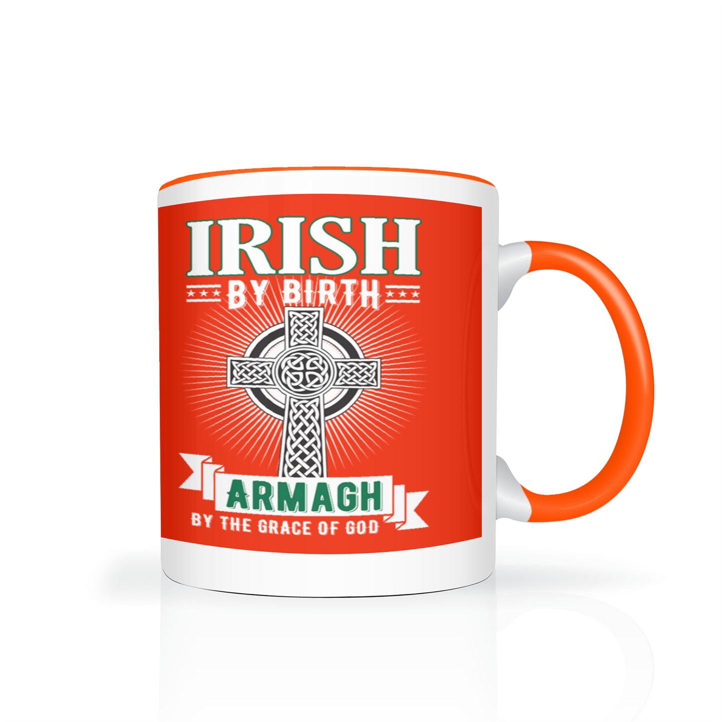 Irish By Birth Armagh By The Grace Of God Celtic Cross Mug