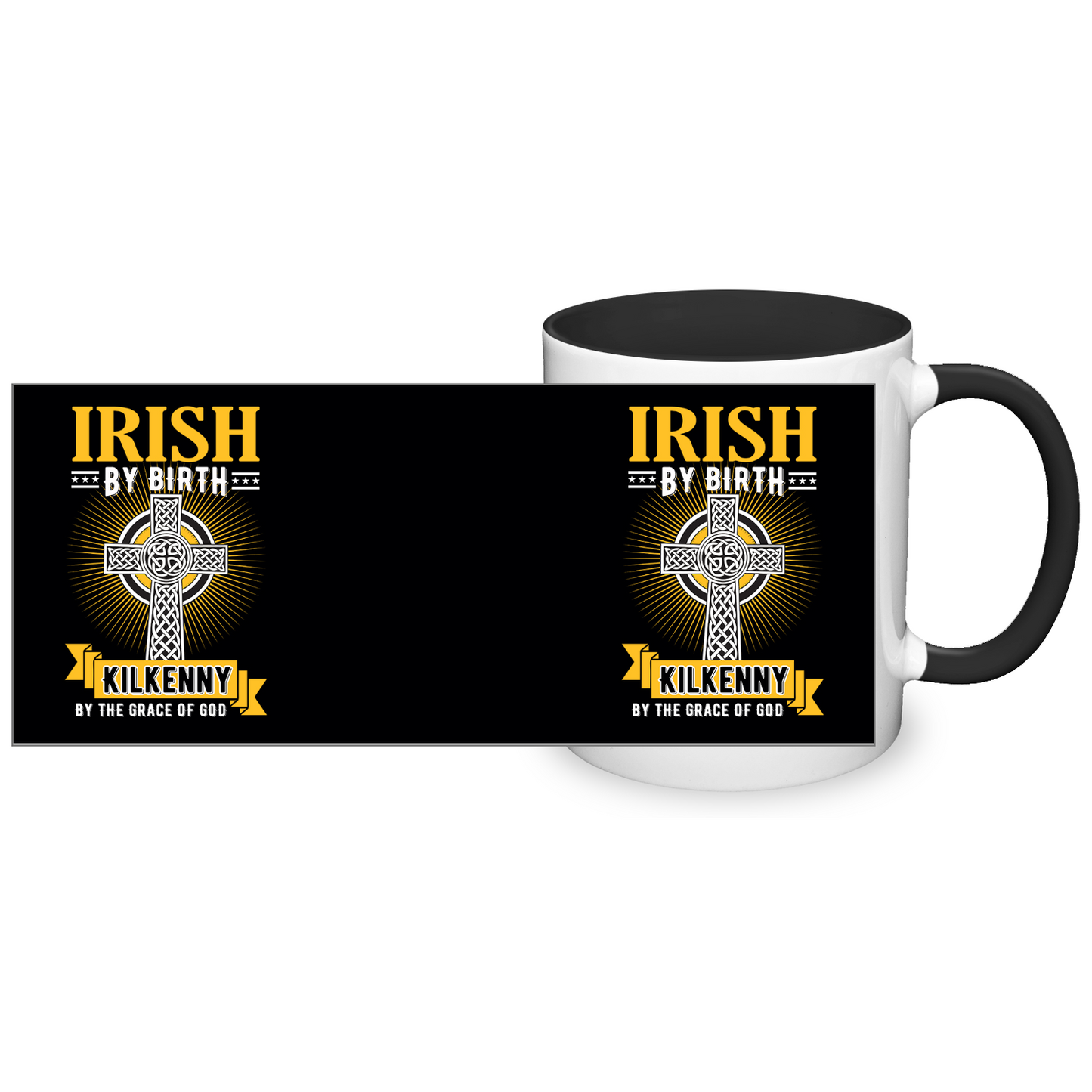 Irish By Birth Kilkenny By The Grace Of God Mug Celtic Cross Mug