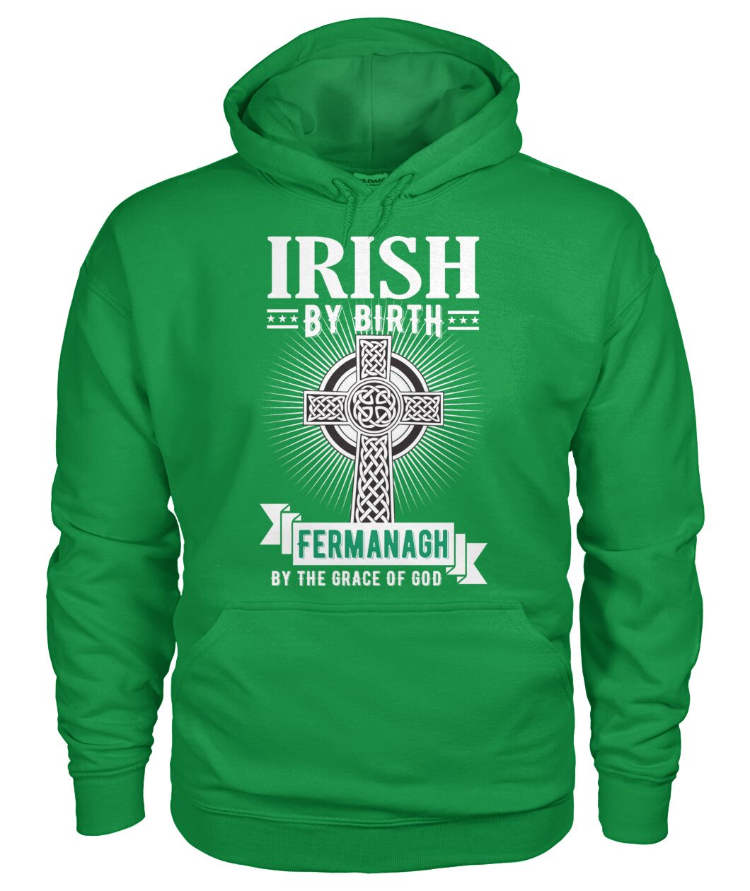 County Fermanagh Hoodie Irish By Birth Celtic Cross Classic Adult Hoodie